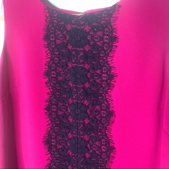 NWT LOFT Sleeveless Magenta Shift Dress Sz 16 - Picture 4 of 11